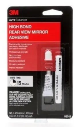 08749 3m 8749 High Bond Rearview Mirror Adhesive 0.02 Fl. Oz. Two Part System