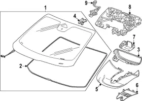 86574869 Acura Genuine Mirror Rear-view
