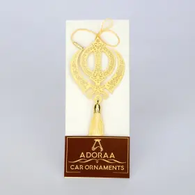 Thch27000010 Adoraa S Sikh Punjabi Khanda Symbol Rear View Mirror Car Hanging Ornament/ Charm Pe