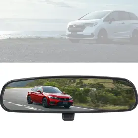 8210300ho Aksolont Oem Factory Honda Rear View Mirror Compatible With 1998-2013 Medium Black