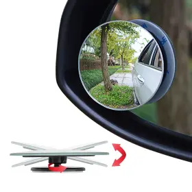Am-bsm0102 Ampper 2 Inch Round Blind Spot Mirrors Adjustabe Hd Glass Pack Of 4