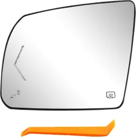 87906-0c110 Attparts Left Driver Side Heated Mirror Glass With Bsm For 2002-2020 Toyota Tundra Sequoia