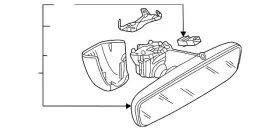 4j3-857-511-9b9 Audi Genuine Interior Rear View Mirror