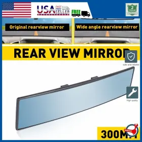 Hsj-300mm-b Auxito Flat Interior Clip On Rear Blue View Tint Mirror Universal 300mm Wide