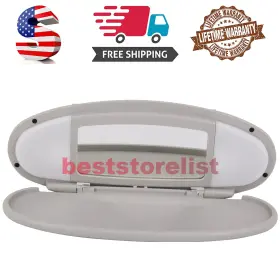 51167361833 Beststorelist Gray Sun Visor Vanity Mirror Cover For 2007-14 Bmw Mini Cooper R55 R56 R58 R60