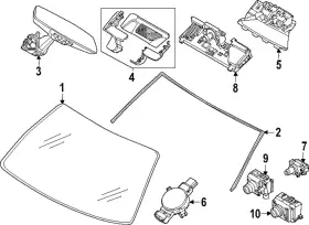 51-16-5-b4a-d41 Bmw Genuine Interior Rear View Mirror Cover