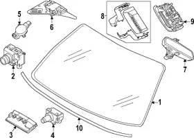 51-16-5-b53-a88 Bmw Genuine Mirror Inside