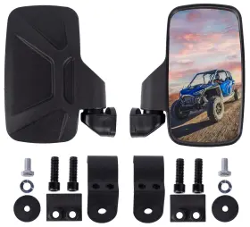 Be037 Boine Utv Side View Rearview Mirror For Polaris Ranger 1000 570 Xp Can-am Defender