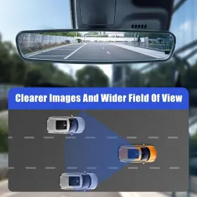 Jhdjg45185 Brhtfm Universal Rear View Mirror 10.5 Inch Interior Rearview Thickened Anti Glare