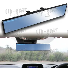 3-mc-015-bl Broadway Universal 400mm Wide Flat Interior Rear View Blue Clip-on Mirror