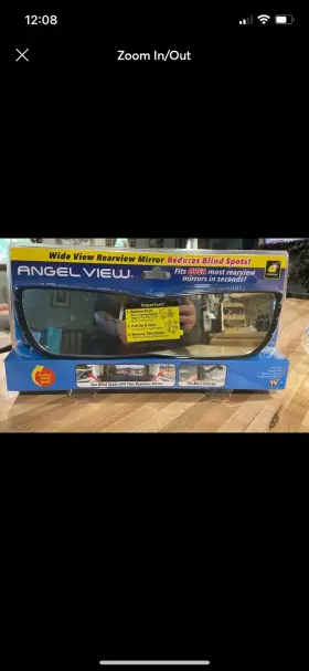 L22-4823 Bulbhead Angel View Wide Rearview Mirror Reduces Blind Spots Fits Most Rearviews