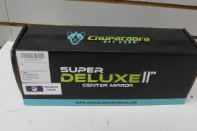 Chupacabra 553660615410 Off Road 11 Inch Super Deluxe Silver Center Rearview Mirror With Clamp 1.75