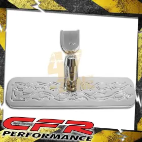 Hz-1005-c Cobra-tek For Chevy Ford Chrome Aluminum Rear View Mirror - Flamed