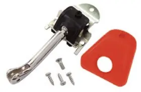 69-17690-r Counterpart 1969-71 Chevy/ Gmc Pickup Truck Mirror Bracket Interior - Chrome With Red Cover