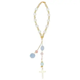 Hjew-dr00022-us28 Delorigin Natural Jade Cross Car Hanging Ornament Rearview Mirror