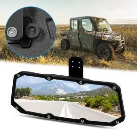 Esploratori 765074136610 Ranger Rear View Mirror Utv For Drop Down Mounting Black
