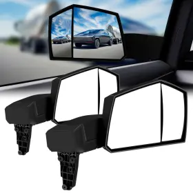 A50-em-tct Eyegrab Left Right Passenger Driver Side Rearview Mirror Power Fold Heated Black