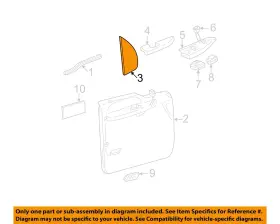 F81z17k709aaj Ford Oem 99-07 Excursion Front Door Interior Trim-mirror Cover