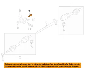 W714604s437 Ford Oem 09-19 Edge Front Suspension Drive Axles-mount Bracket Stud