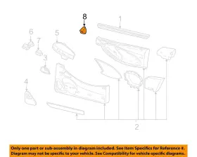 Xr3z17k709aa Ford Oem 99-04 Mustang Door Interior Trim-mirror Cover