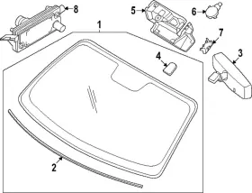Pr3z-17d550-ba Ford Genuine Mirror Inside Cover