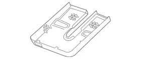 20965928 Gm Genuine Jet Black Rearview Mirror Wiring Harness Lower Cover