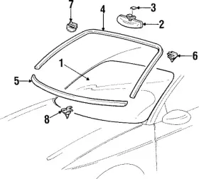 90389017 Gm Genuine Inside Rearview Mirror Mount Plate