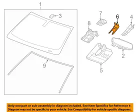 23316901 Gm Oem 14-22 Canyon Windshield Glass-mirror Cover Insert