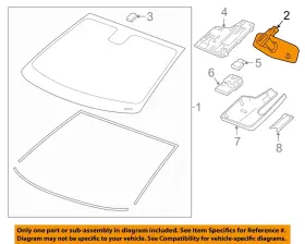 84350232 Gm Oem 18-23 Sierra 1500 Windshield Glass-mirror Inside