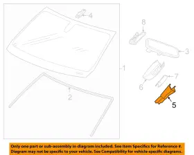 84398371 Gm Oem 19-23 Sierra 1500 Windshield Glass-mirror Cover