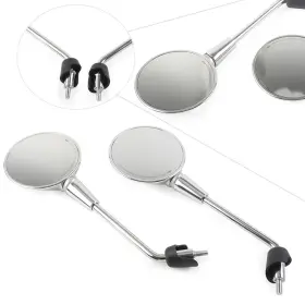 Goodcde 612300320001 Silver Rearview Side Mirrors For Vespa Gts Gtv 50 125 200 250 Sprint Primavera