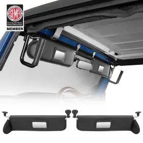 Mmr.10080 Hooke Road 2x Sunvisors Replacement Sun Visor Set With Mirror For Jeep Wrangler Tj 1997-2002