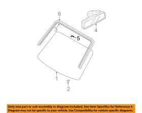 8611522000 Hyundai Oem 95-15 Sonata Windshield Inside Rear View-mirror Base