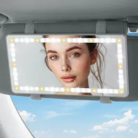 A1909-01304-wh Joytutus Car Vanity Mirror With Lights 3 Modes 60 Leds Rechargeable Touch Control