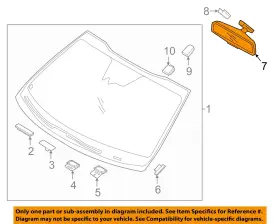 85101e4000 Kia Oem 17-18 Optima Inside-rearview Rear View Mirror