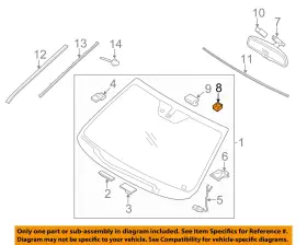 851032h000 Kia Oem 11-16 Optima Windshield Inside Rear View-mirror Base