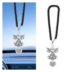 Lainloy Lainloy-lnoy-128 Angel Car Charm Rearview Mirror Hanger With Silver