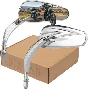 Juxingda01 Ldjxdadi Motorcycle Chrome Rear View Mirrors For Sportster Road King 6.7 Cm