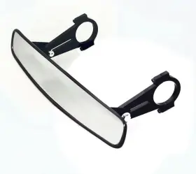 52-22534 Longacre 14in Rear View Wide Angle Mirror Kit With Clamp-on Aluminum