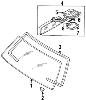 La85-69-220a-80 Mazda Genuine Mirror Inside