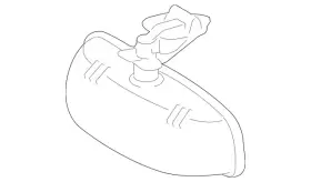 204-810-26-17-7e94 Mercedes-benz Genuine Mirror Inside - Front Rear Gray