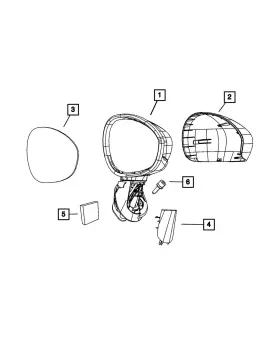 05182466aa Mopar Genuine Mirror Cover Right 5182466aa