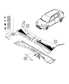 06511742aa Mopar Genuine Pan Head Screw 6511742aa