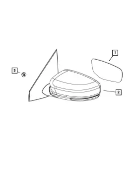 1ta13tzzai Mopar Genuine Outside Rear-view Mirror Left