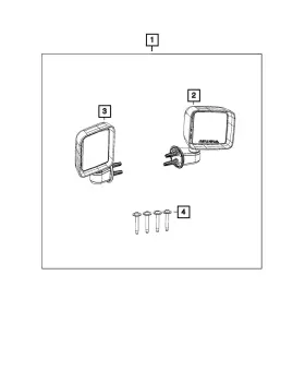 68081251ab Mopar Genuine Outside Rear-view Mirror Left