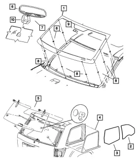 68088023ac Mopar Genuine Inside Rear View Mirror
