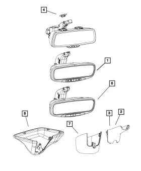 68306588aa Mopar Genuine Mirror Cover