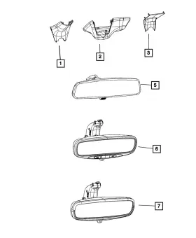 68339587ac Mopar Genuine Inside Rear View Mirror