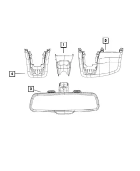 68360858aa Mopar Genuine Inside Rear View Mirror