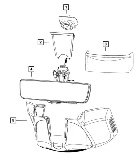 68381526ab Mopar Genuine Inside Rear View Mirror
